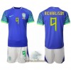 Officiële Voetbalshirt + Korte Broek Brazilië Richarlison 9 Uit WK 2022 - Kids